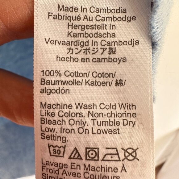 NEW J.Crew Classic Cotton Cardigan Sweater Blue Preppy Minimalist Collegiate - Picture 9 of 10